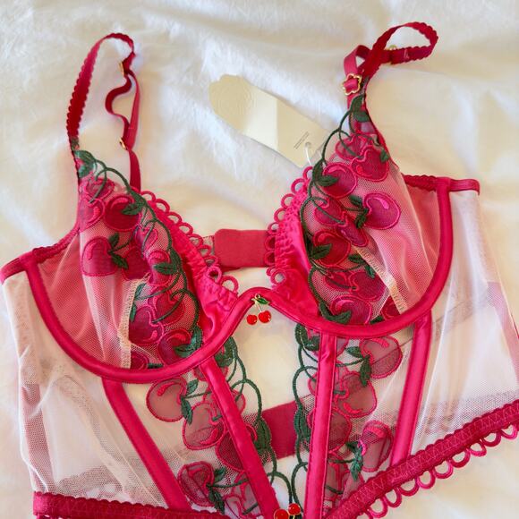 NWT For Love & Lemons Victoria's Secret Cherie Bustier Size Small - Picture 2 of 6